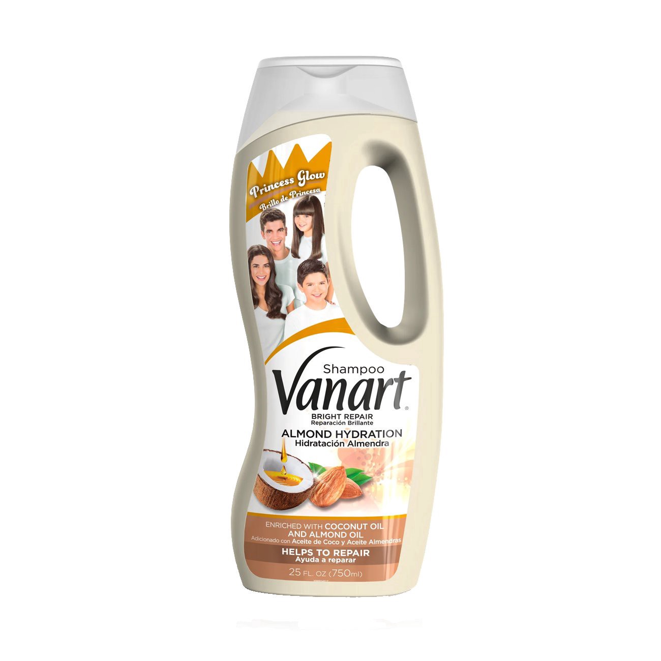 slide 1 of 1, Vanart Bright Repair Almond Hydration Shampoo - Coconut Oil & Almond Oil, 25 oz