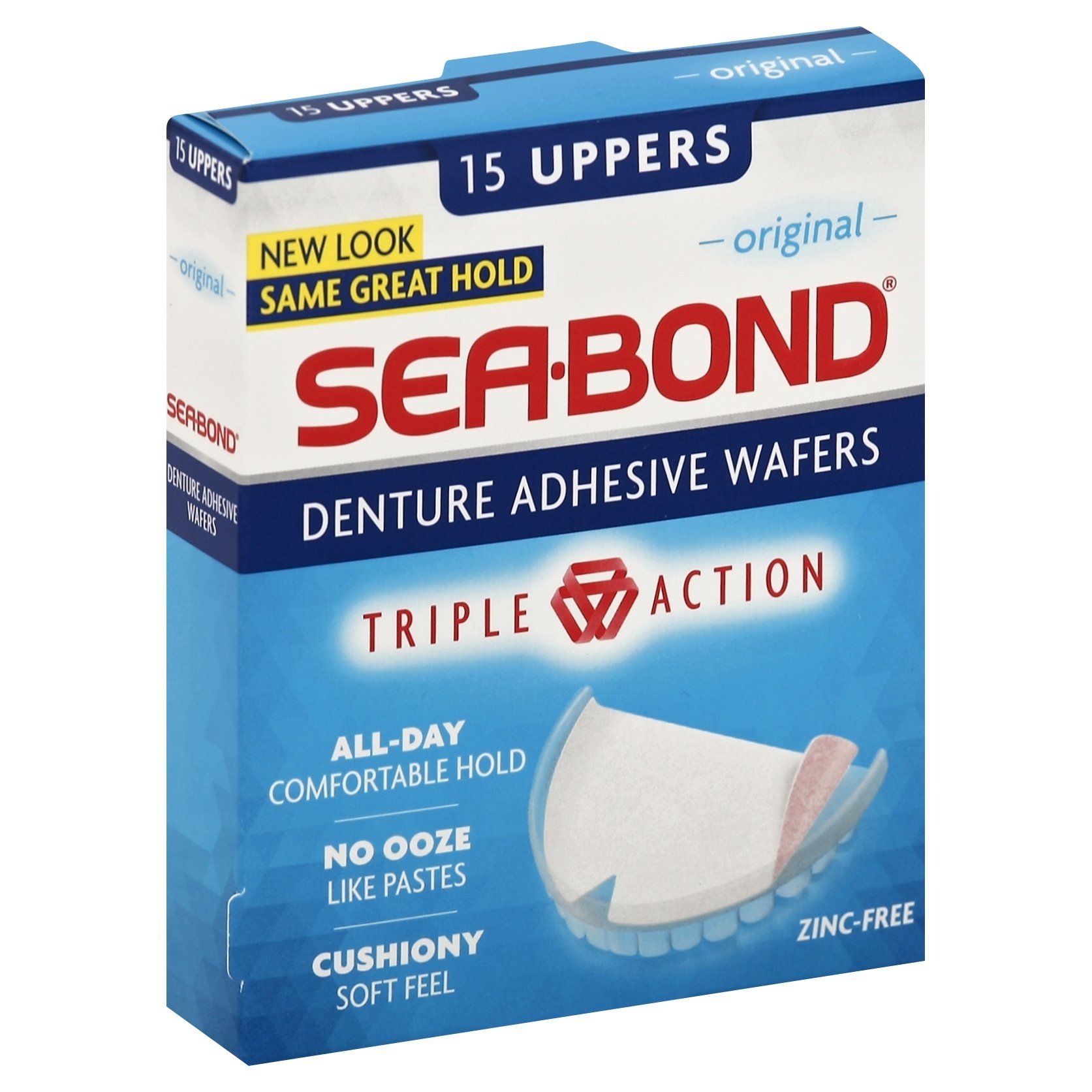 SeaBond Original Triple Action Denture Adhesive Wafers 15 ct Shipt