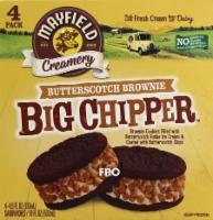 slide 1 of 1, Mayfield Big Chipper Butterscotch Brownie Ice Cream Sandwiches, 4 ct; 4.5 oz