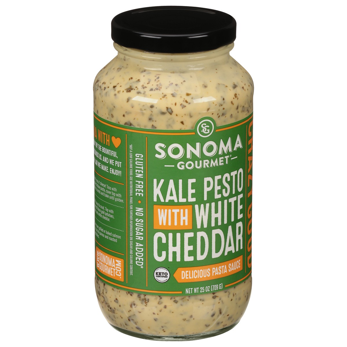 slide 2 of 9, Sonoma Gourmet Kale Pesto with White Cheddar Pasta Sauce 25 oz, 25 oz