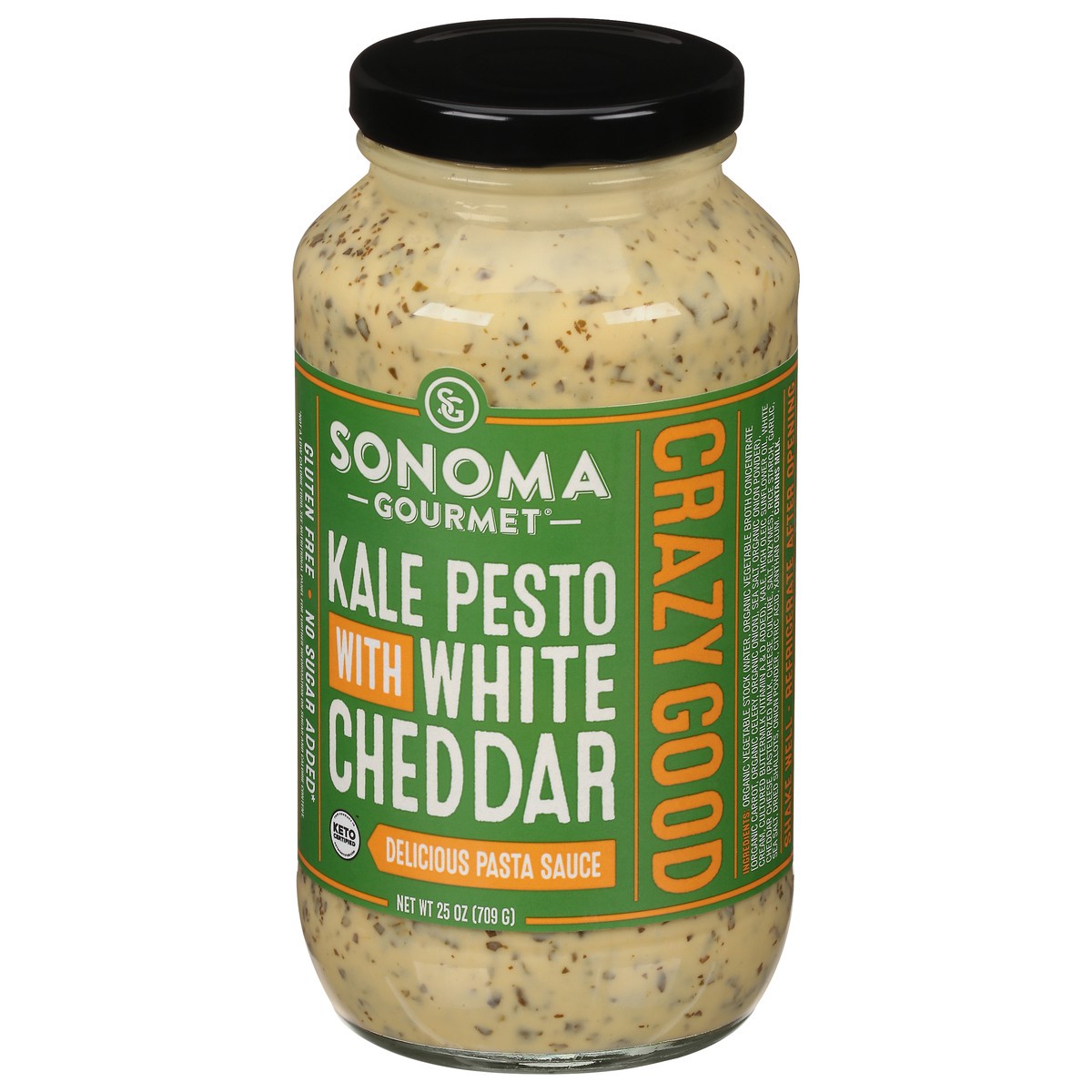 slide 4 of 9, Sonoma Gourmet Kale Pesto with White Cheddar Pasta Sauce 25 oz, 25 oz