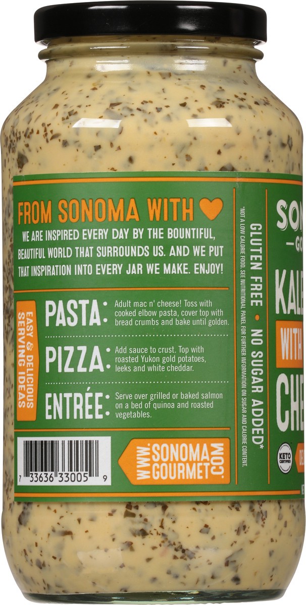 slide 7 of 9, Sonoma Gourmet Kale Pesto with White Cheddar Pasta Sauce 25 oz, 25 oz