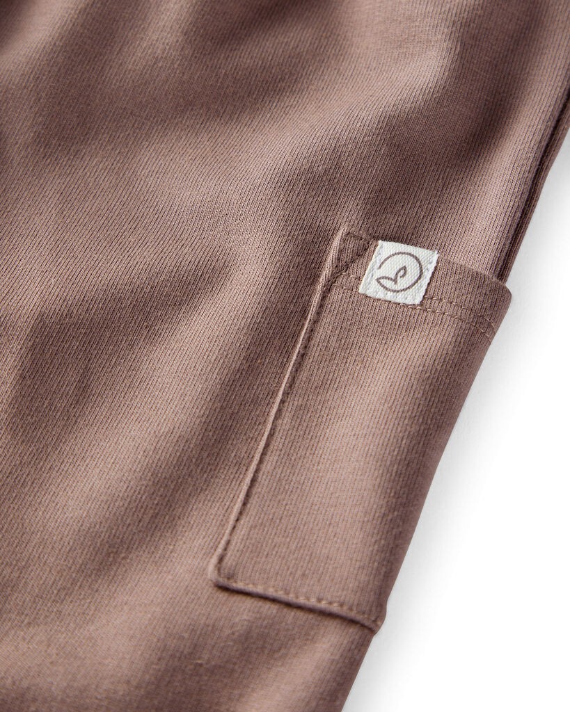 slide 3 of 5, Littleplanet Baby 2-Pack Organic Cotton French Terry Joggers Heather Grey, Caribou Brown NB, 1 ct