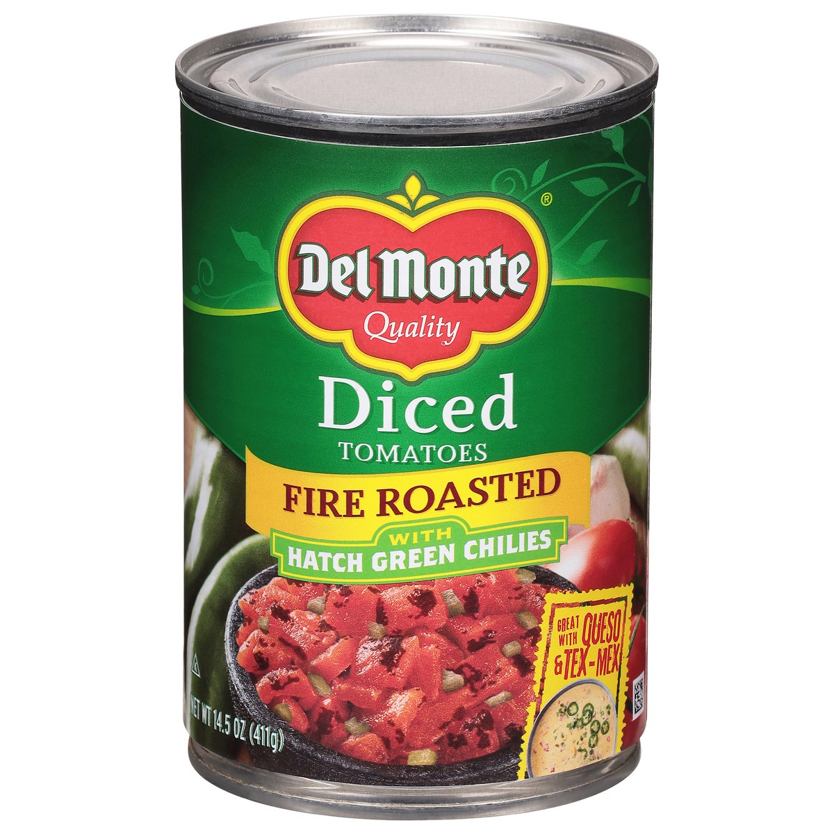 slide 12 of 14, Del Monte Fire Roasted Diced Canned Tomatoes with Hatch Green Chiles, 14.5 oz, 14.5 oz