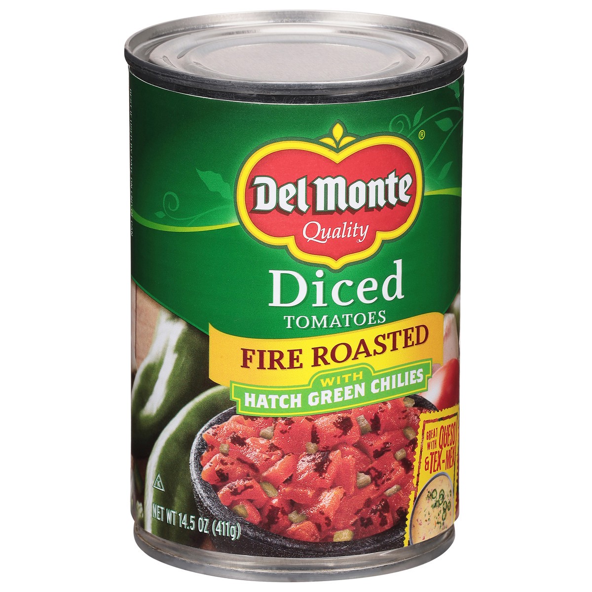 slide 7 of 14, Del Monte Fire Roasted Diced Canned Tomatoes with Hatch Green Chiles, 14.5 oz, 14.5 oz