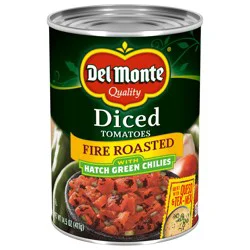 Del Monte Fire Roasted Diced Canned Tomatoes with Hatch Green Chiles, 14.5 oz