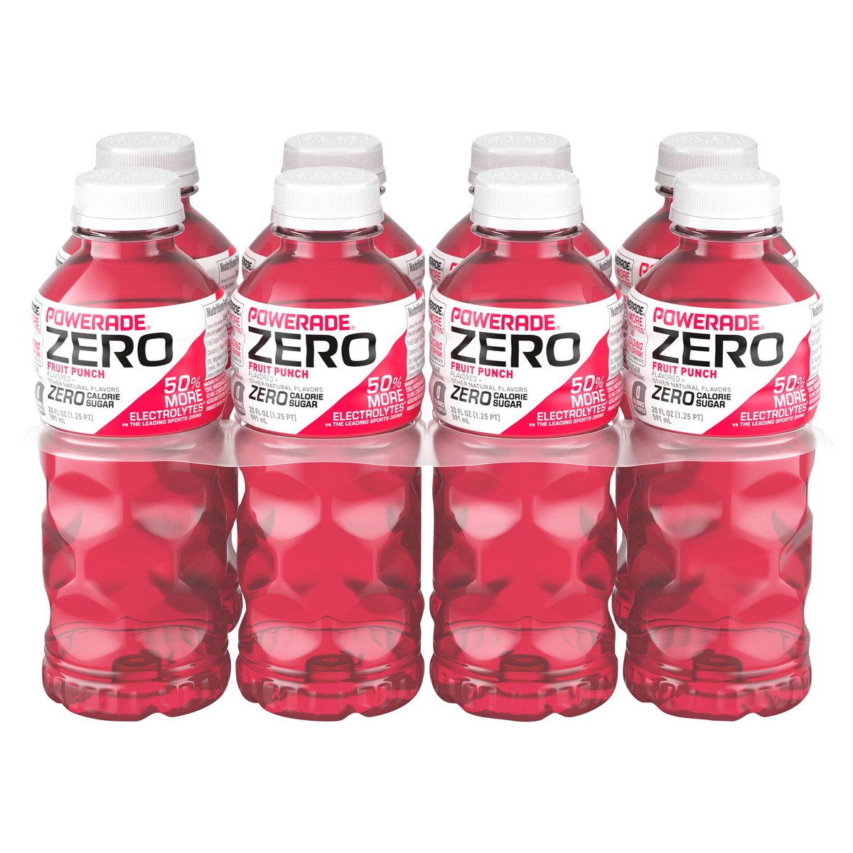 slide 1 of 3, POWERADE Zero Fruit Punch Bottles- 8 ct, 8 ct; 20 fl oz