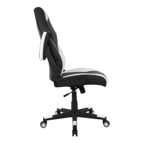 slide 2 of 10, Realspace Rs Gaming Rgx Faux Leather High-Back Gaming Chair, Black/White, 1 ct