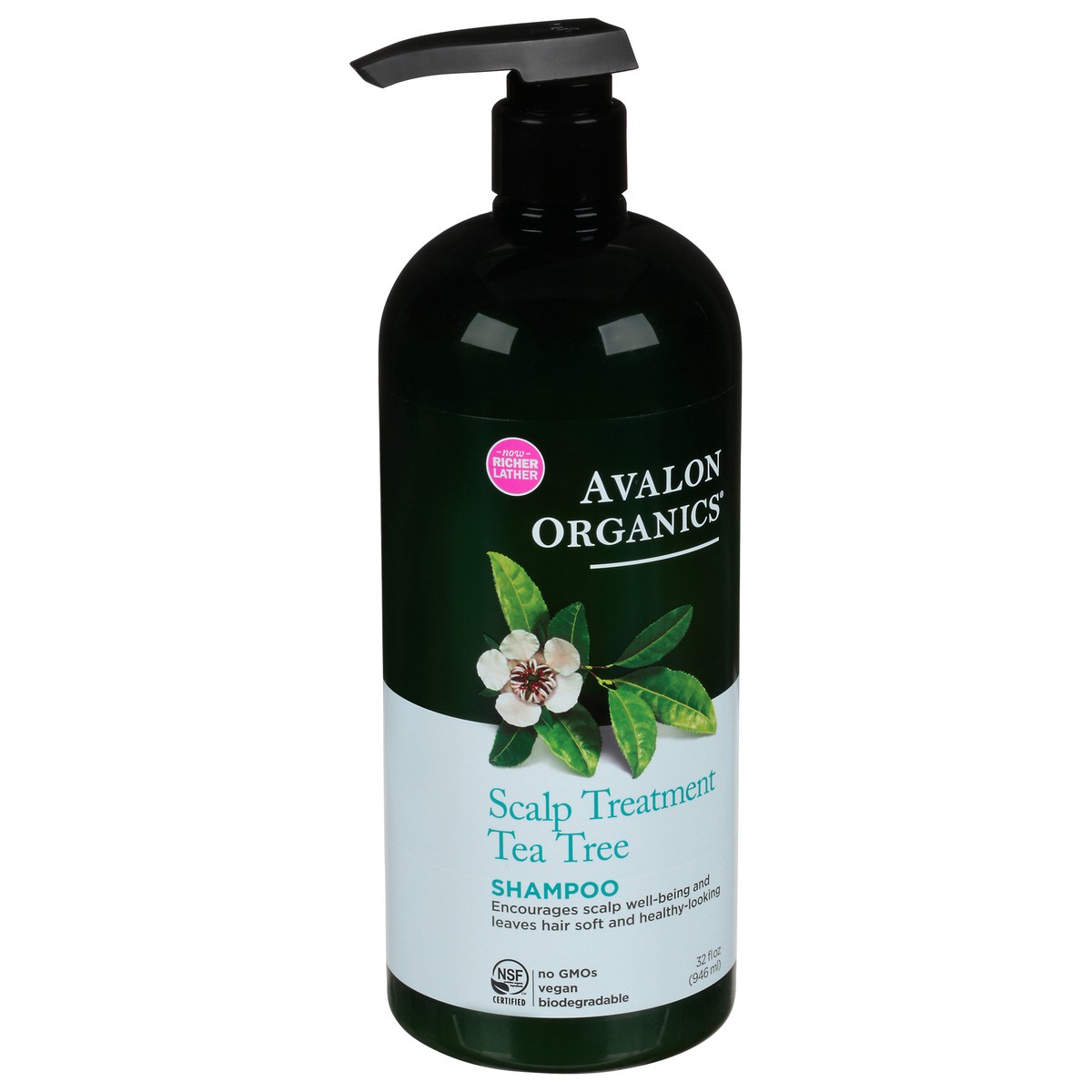 slide 5 of 10, Avalon Organics Avalon Shampoo Tea Tree, 32 fl oz