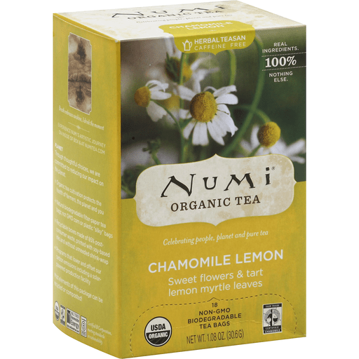 slide 1 of 1, Numi Organic Chamomile Lemon Tea - 18 ct, 18 ct