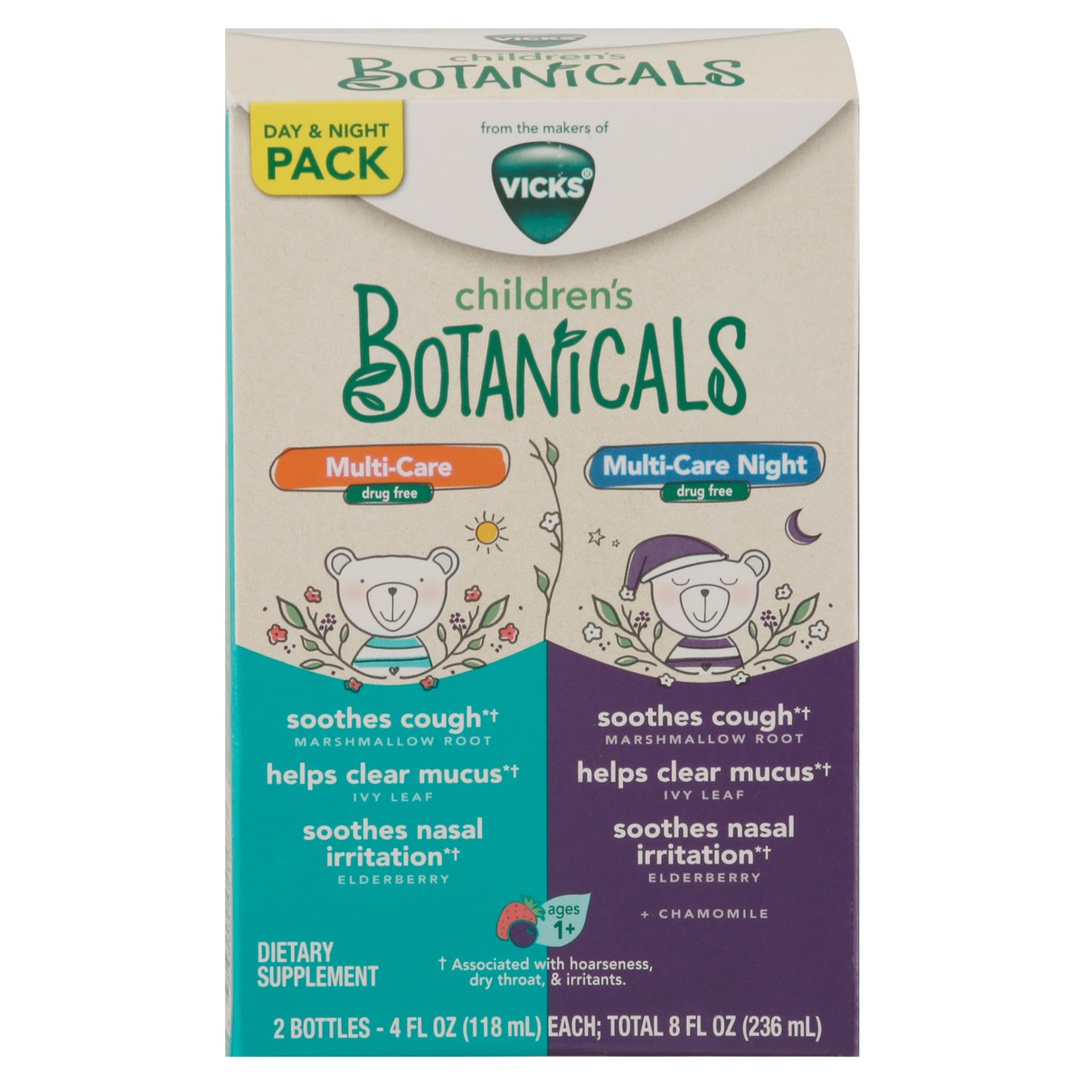 slide 4 of 14, Botanicals Day & Night Pack Children's Multi-Care 2 - 4 fl oz Bottles, 2 ct; 4 fl oz