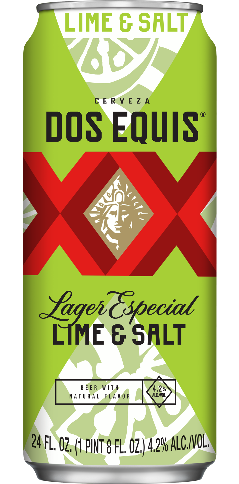 slide 1 of 1, Dos Equis Lime & Salt Mexican Lager Beer, Single 24 fl oz Can, 24 oz