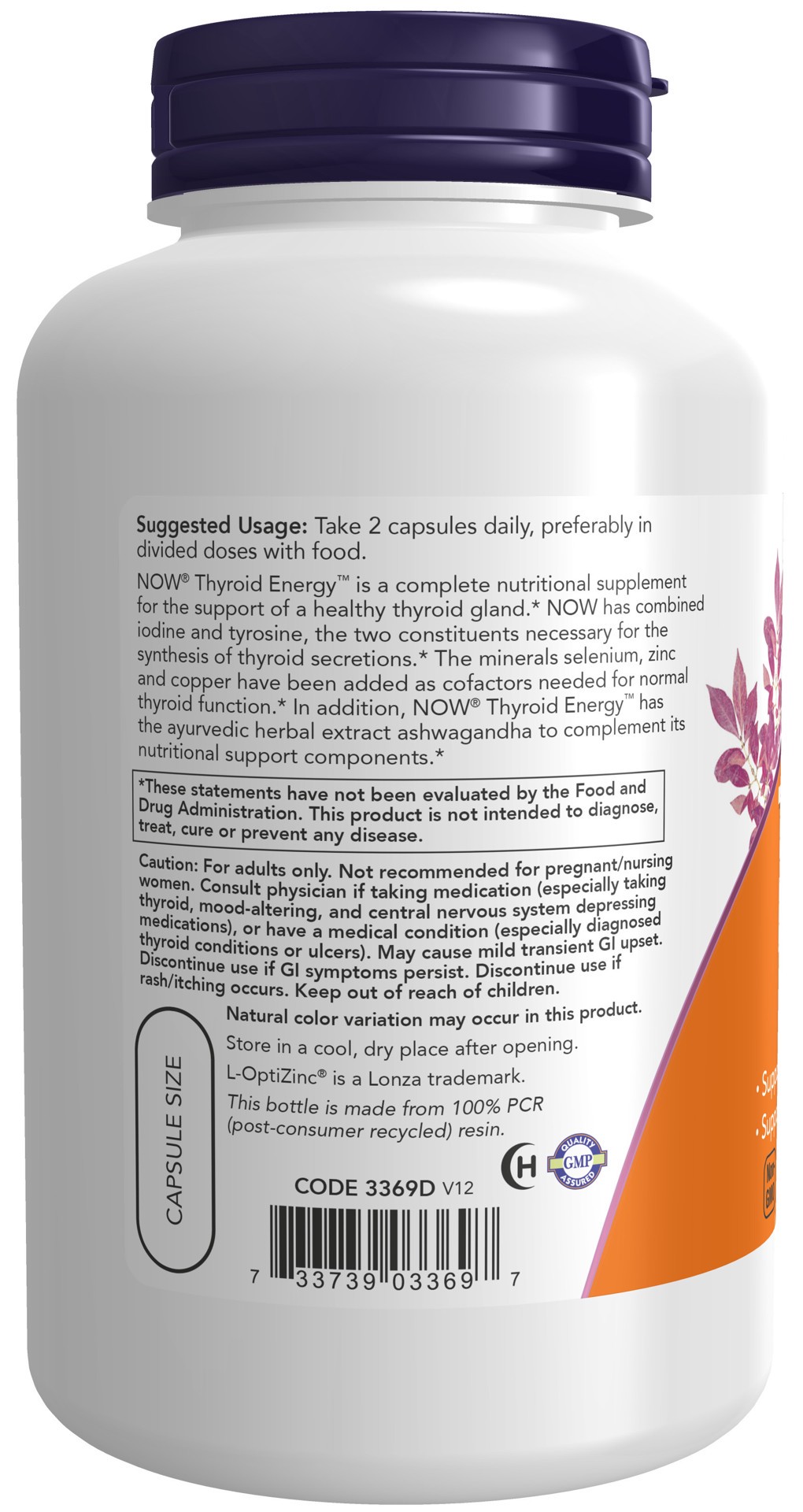 slide 2 of 4, NOW Thyroid Energy™ - 180 Veg Capsules, 180 ct