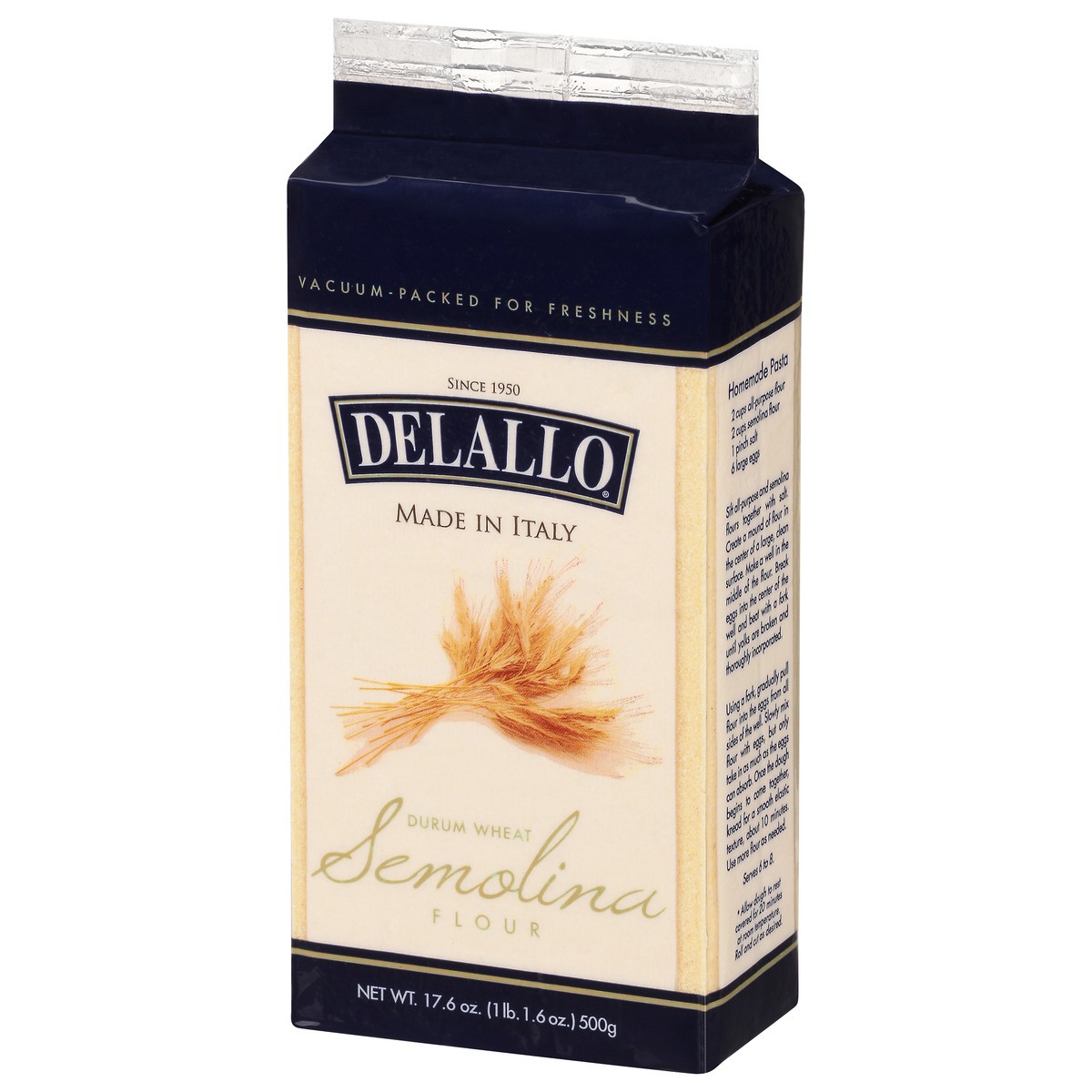 slide 3 of 10, DeLallo Flour Semolina Durum Wheat, 17.6 oz