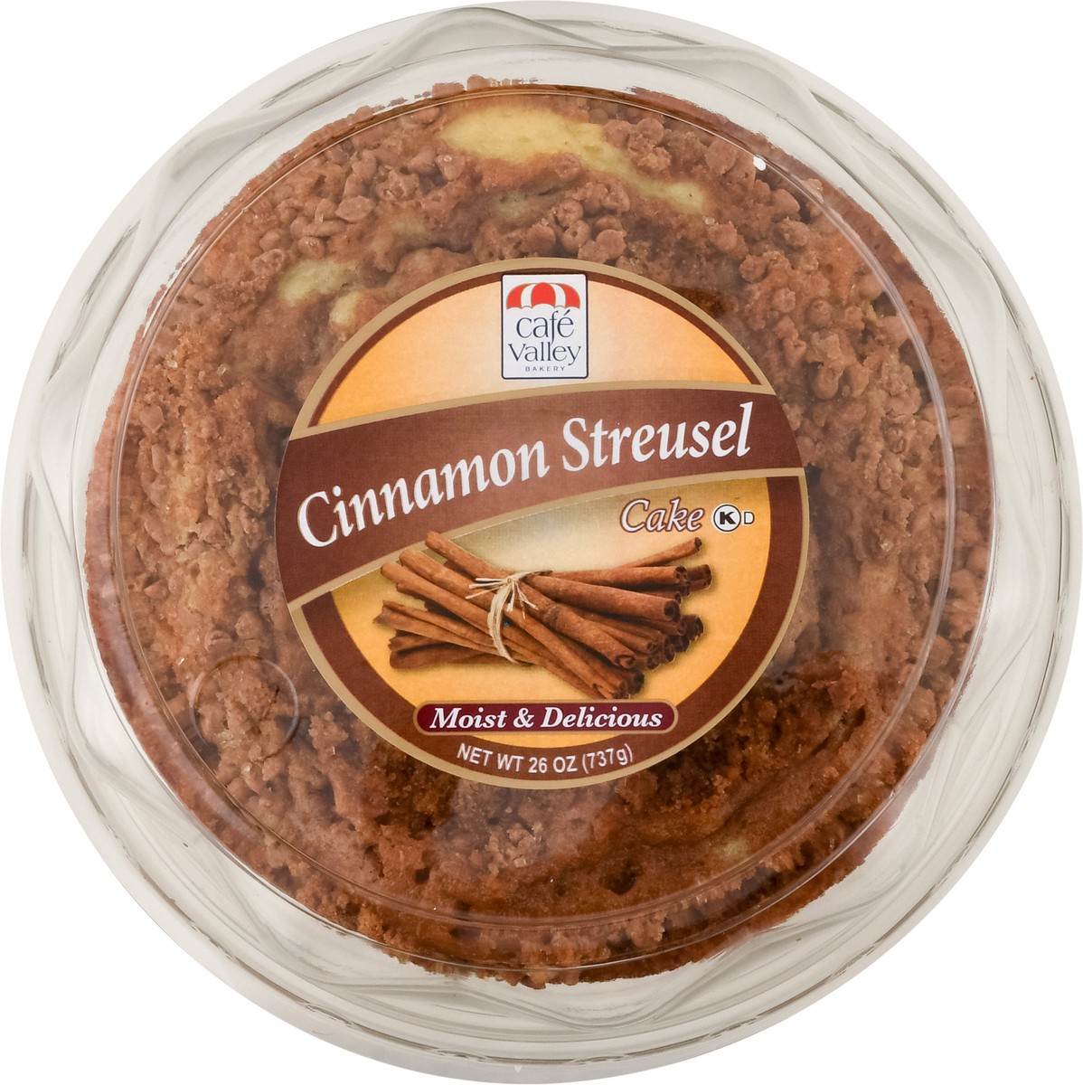 slide 4 of 12, Café Valley Cinnamon Streusel Cake, 26 oz