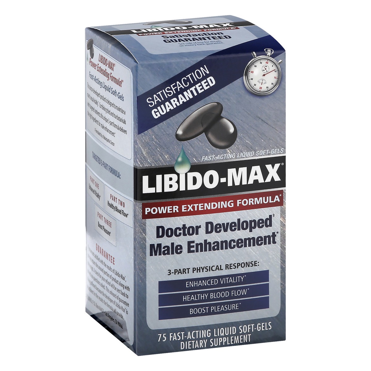 slide 8 of 9, Libido-Max Fast-Acting Liquid Soft-Gels Male Enhancement 75 ea, 75 ct