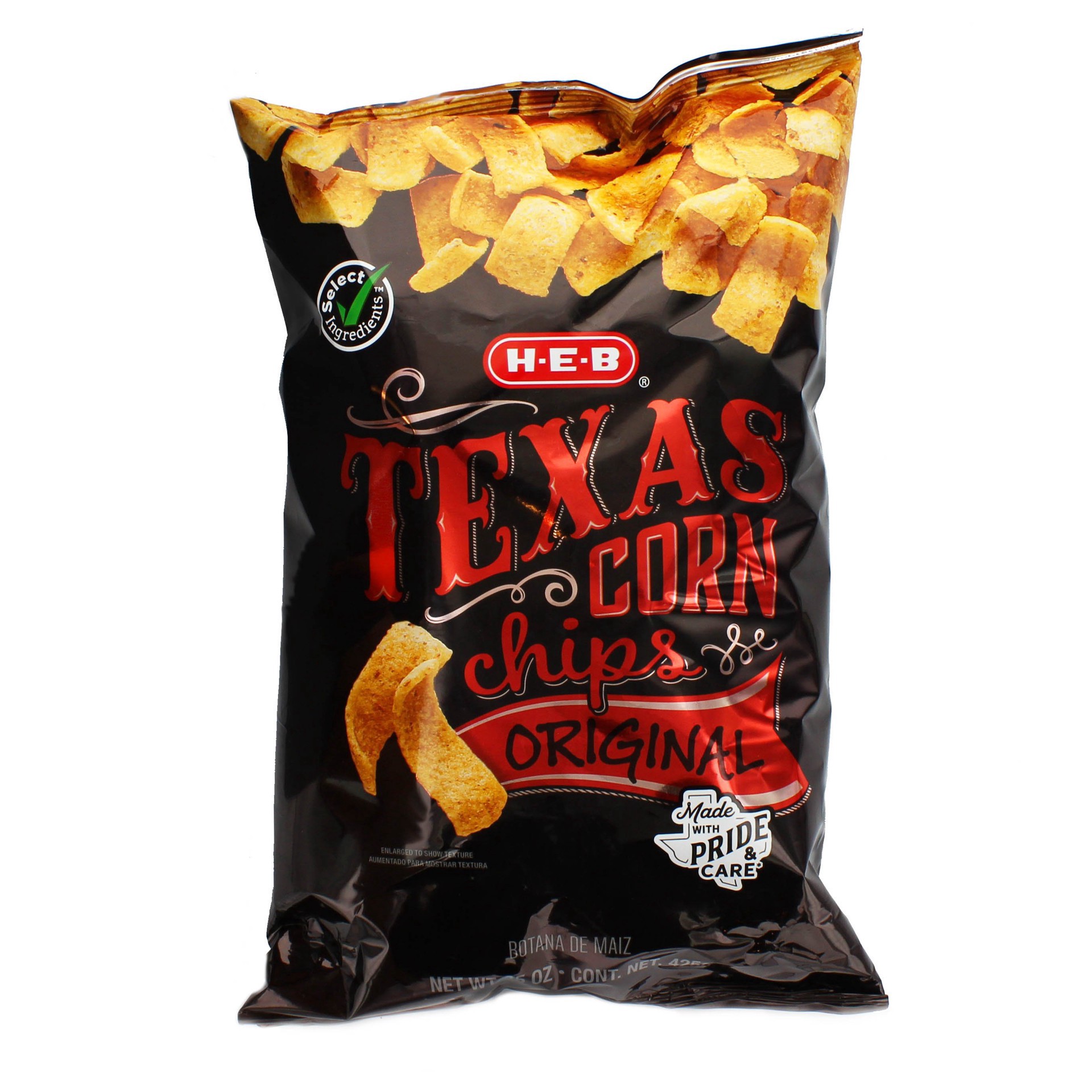 slide 1 of 1, H-E-B Original Corn Chips, 15 oz