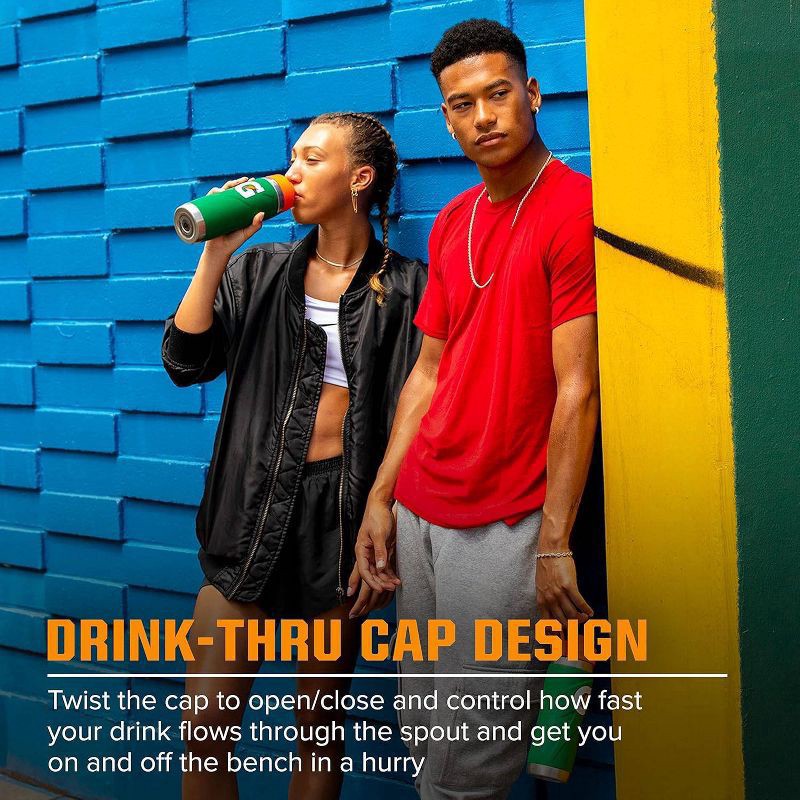 slide 4 of 5, Gatorade 22oz Stainless Steel Twist Cap Water Bottle - Gray, 22 oz