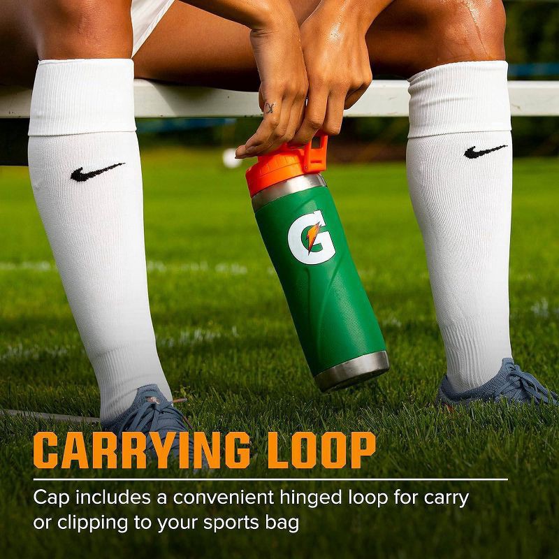 slide 3 of 5, Gatorade 22oz Stainless Steel Twist Cap Water Bottle - Gray, 22 oz