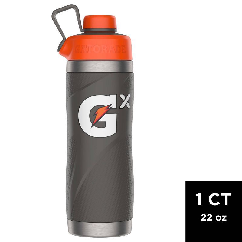 slide 1 of 5, Gatorade 22oz Stainless Steel Twist Cap Water Bottle - Gray, 22 oz