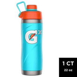 Gatorade Light Blue Stainless Steel 22 Oz Overtime Bottle with Straw Cap 1 Bottle