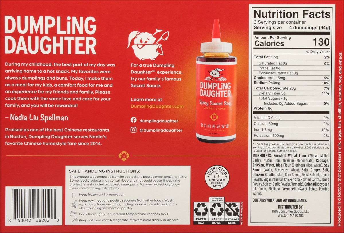 slide 14 of 14, Dumpling Daughter Chicken & Cabbage Dumplings 9.50 oz, 9.5 oz