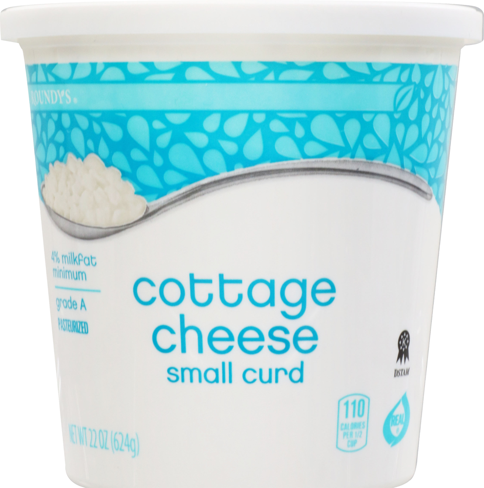 slide 1 of 1, Roundy's Roundys 4 Milk Fat Small Curd Cottage Cheese, 22 oz