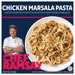 By Chef Ramsay Chicken Marsala Pasta with Roasted Chicken and Fettuccine, 10.51 oz