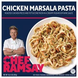 By Chef Ramsay Chicken Marsala Pasta with Roasted Chicken and Fettuccine, 10.51 oz