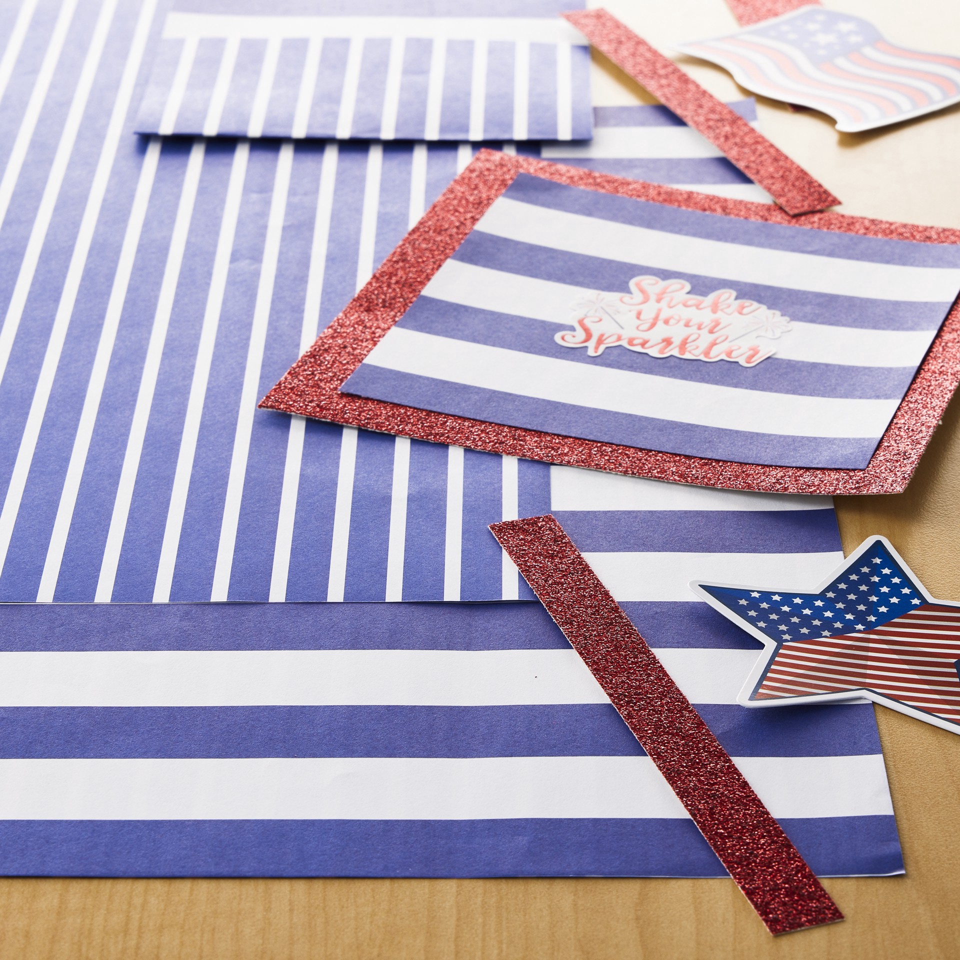 slide 3 of 4, Blue & White Stripe Double-Sided Cardstock Paper By Recollections, 12" X 12", 12 in x 12 in