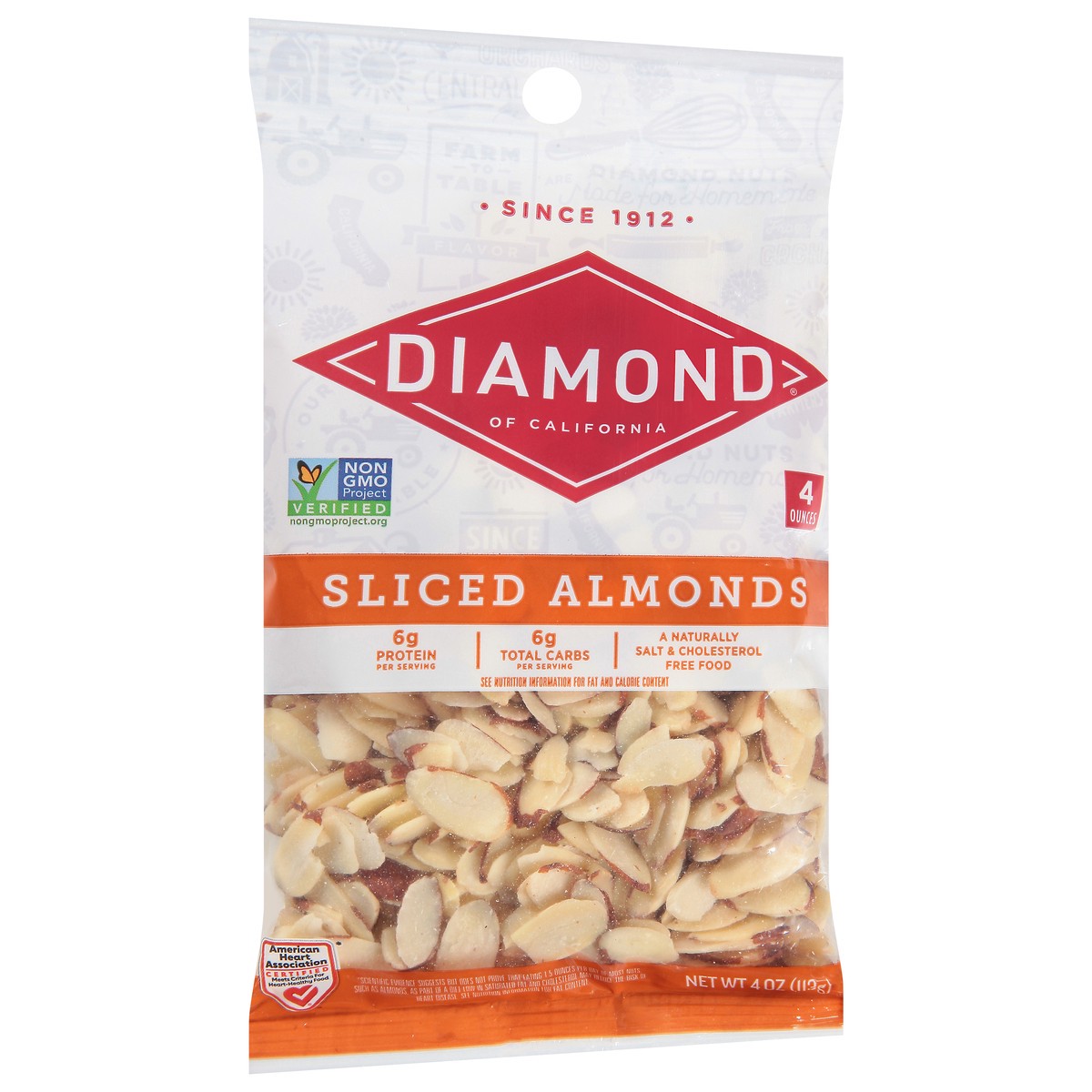 slide 2 of 9, Diamond Nuts Diamond of California Sliced Almonds 4 oz, 4 oz