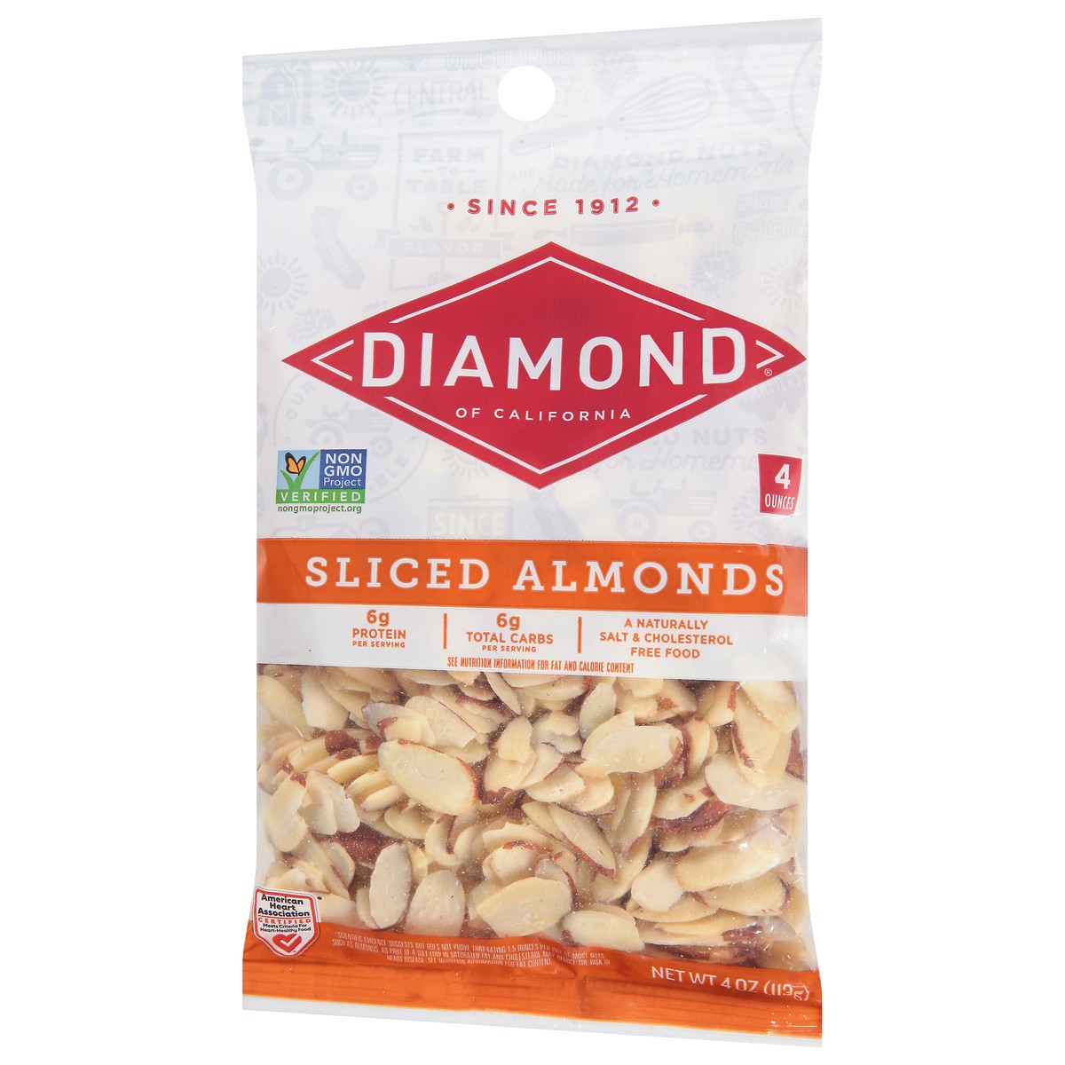 slide 3 of 9, Diamond Nuts Diamond of California Sliced Almonds 4 oz, 4 oz