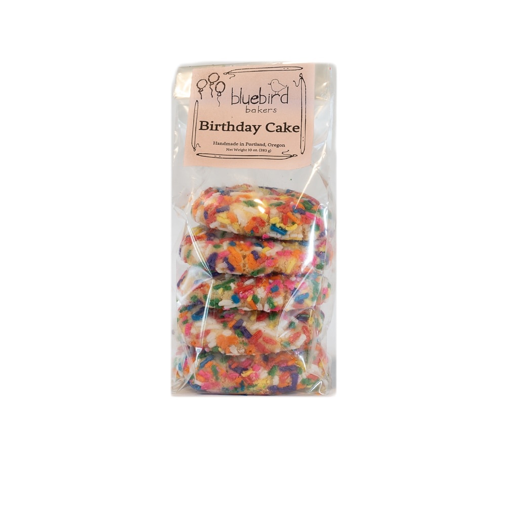 slide 1 of 1, Bluebird Bakers Birthday Cake Cookies 5 Count, 10 oz