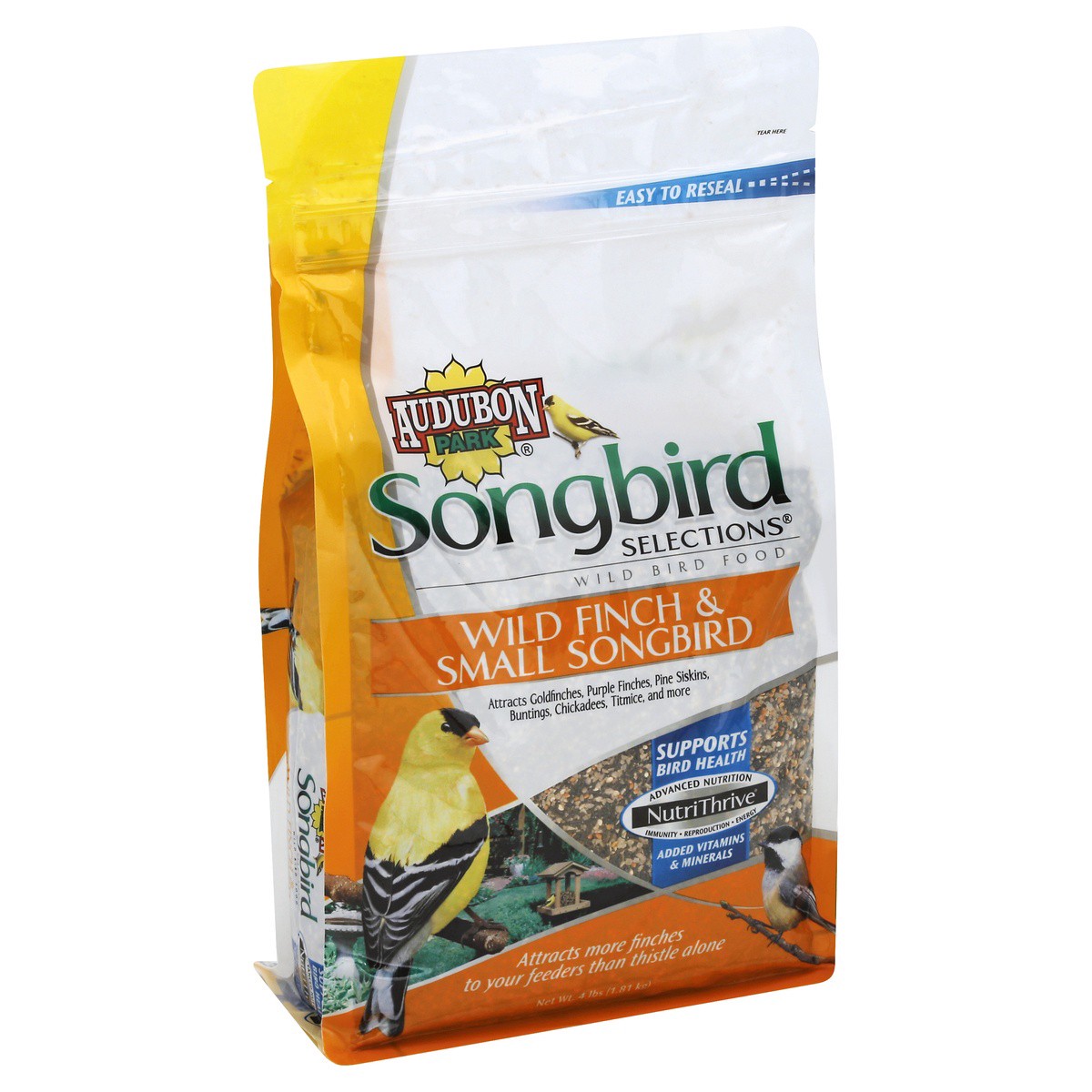 slide 1 of 9, Audubon Park Songbird Selection Wild Finch & Small Songbird Bird Food 4 lb, 4 lb
