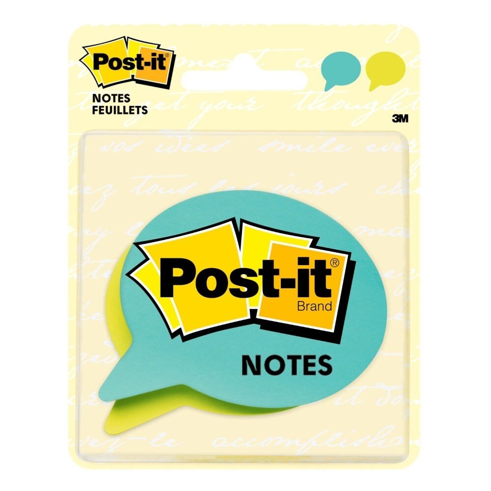 slide 1 of 1, Post-it Notes In Thought Bubble Shape, 150 ct