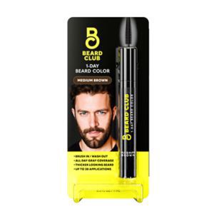 slide 1 of 1, Beard Club Men's Day Beard Color, Medium Brown, 0.3 oz