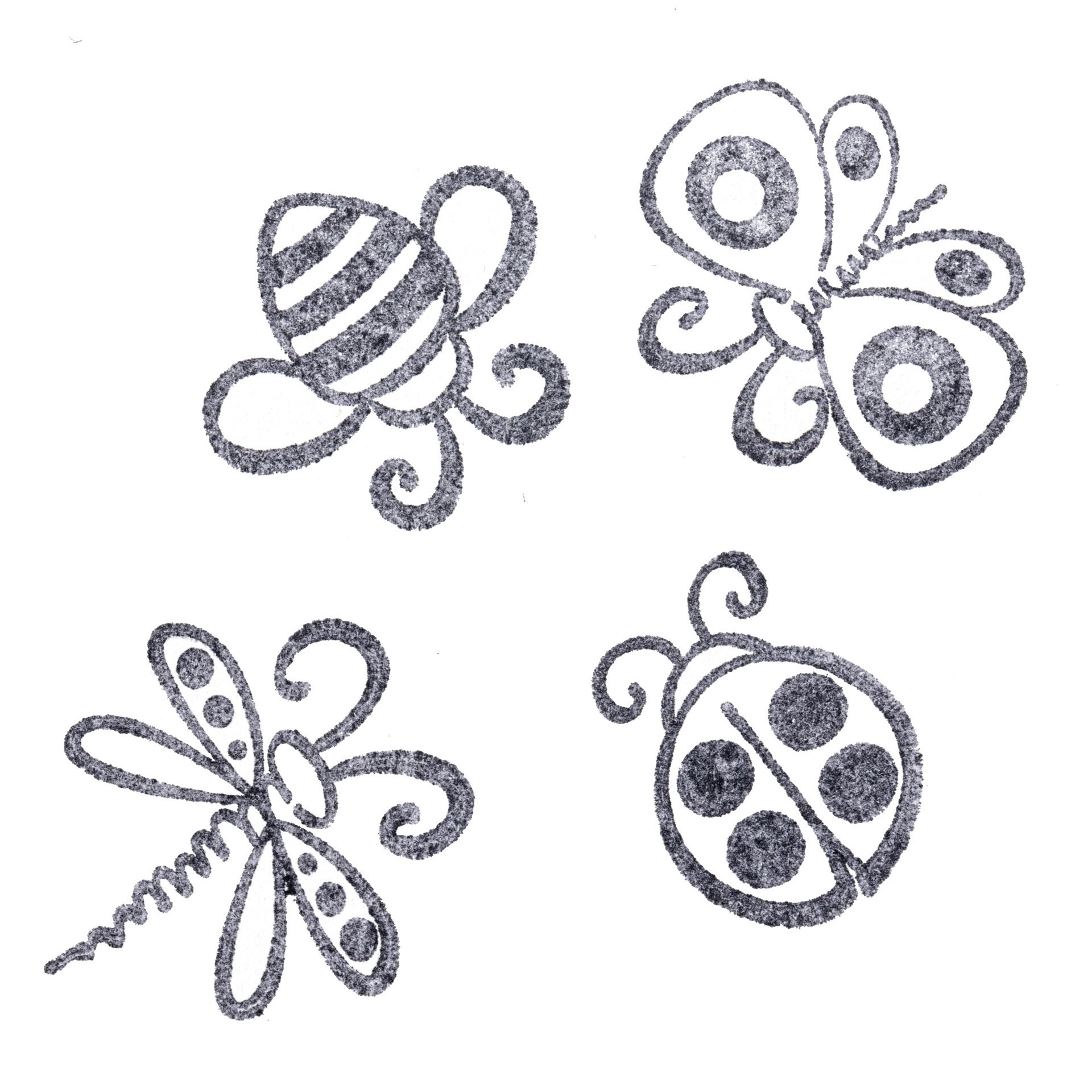 slide 3 of 4, Bugs Wood Stamp Set By Recollections, 1 in x 1 in