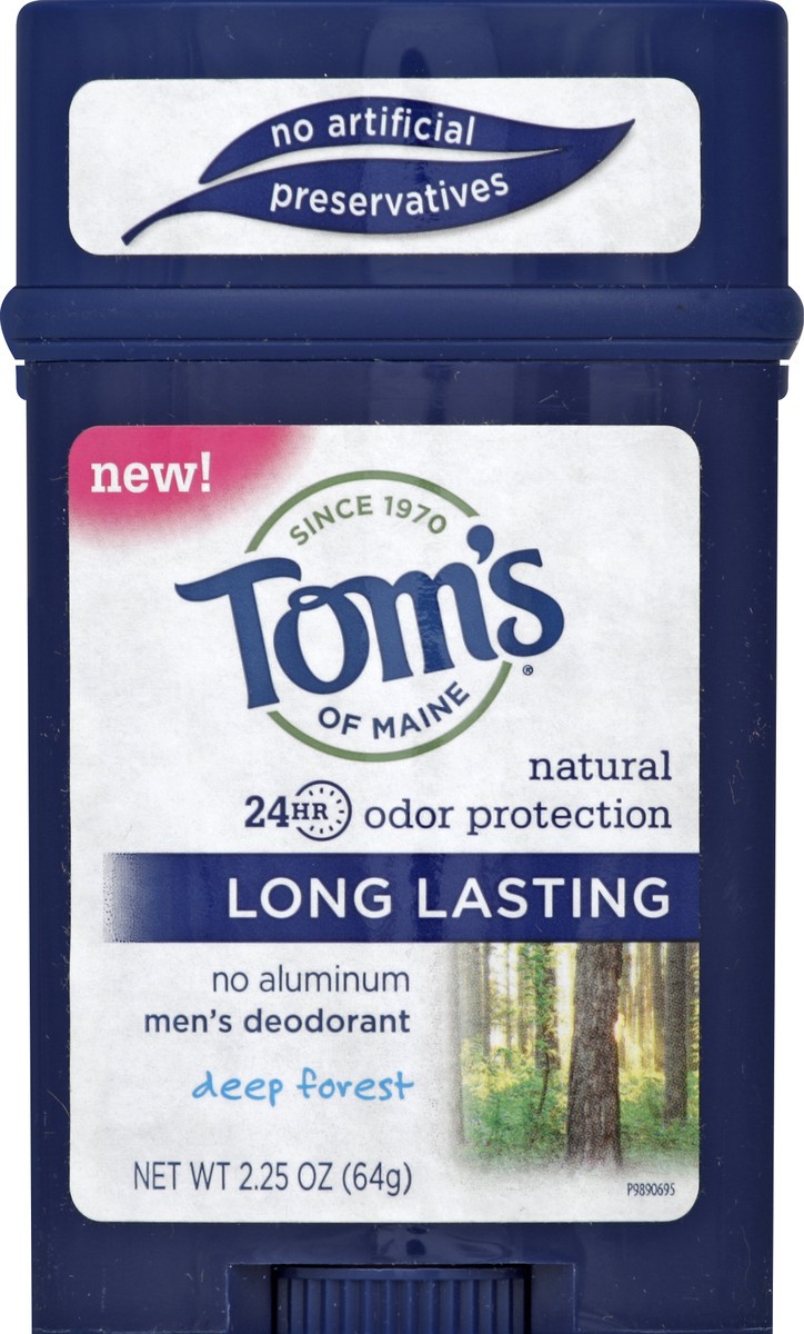 slide 2 of 2, Tom's of Maine Deep Forest Natural Deodorant Stick For Men, 2.25 oz