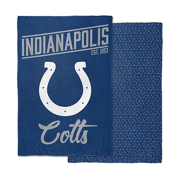 slide 1 of 1, NFL Indianapolis Colts Reversible Quilted Weighted Blanket, 6 lb