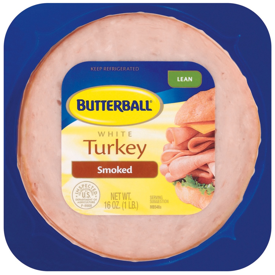 slide 1 of 1, Butterball Lean Smoked White Turkey, 16 oz