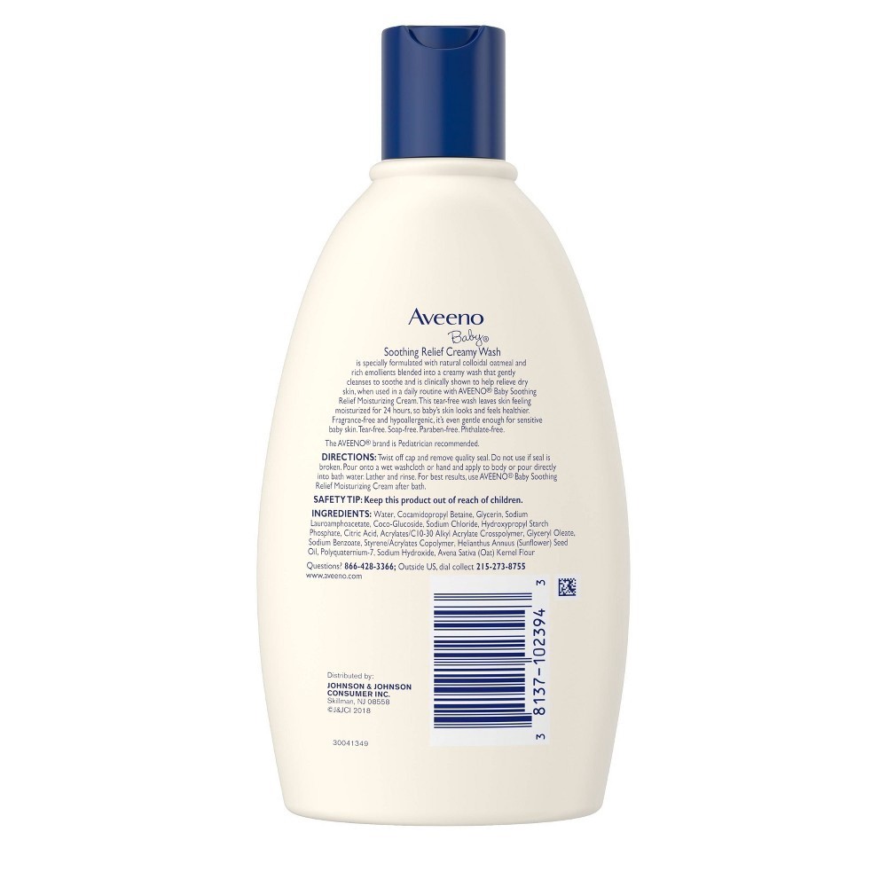 slide 6 of 7, Aveeno Soothing Relief Creamy Wash, 12 Fl. Oz, 12 fl oz