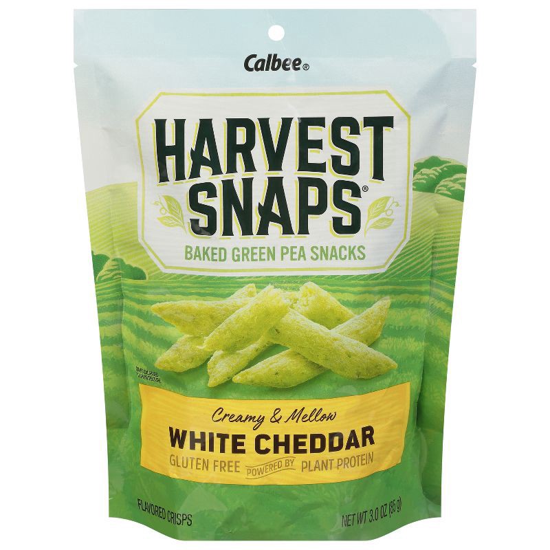 slide 1 of 5, Harvest Snaps White Cheddar Baked Green Pea Snacks - 3oz, 3 oz