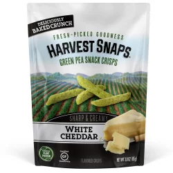 Harvest Snaps White Cheddar Green Pea Snack Crisps