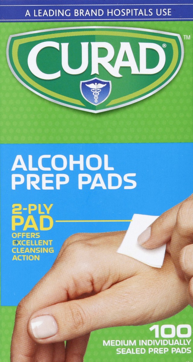 slide 3 of 5, Curad Topical Antiseptic Medium Prep Pads 100 ea, 1 ct