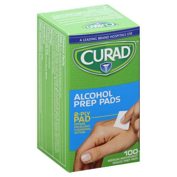 slide 1 of 1, Curad Alcohol Prep Pads, 100 ct