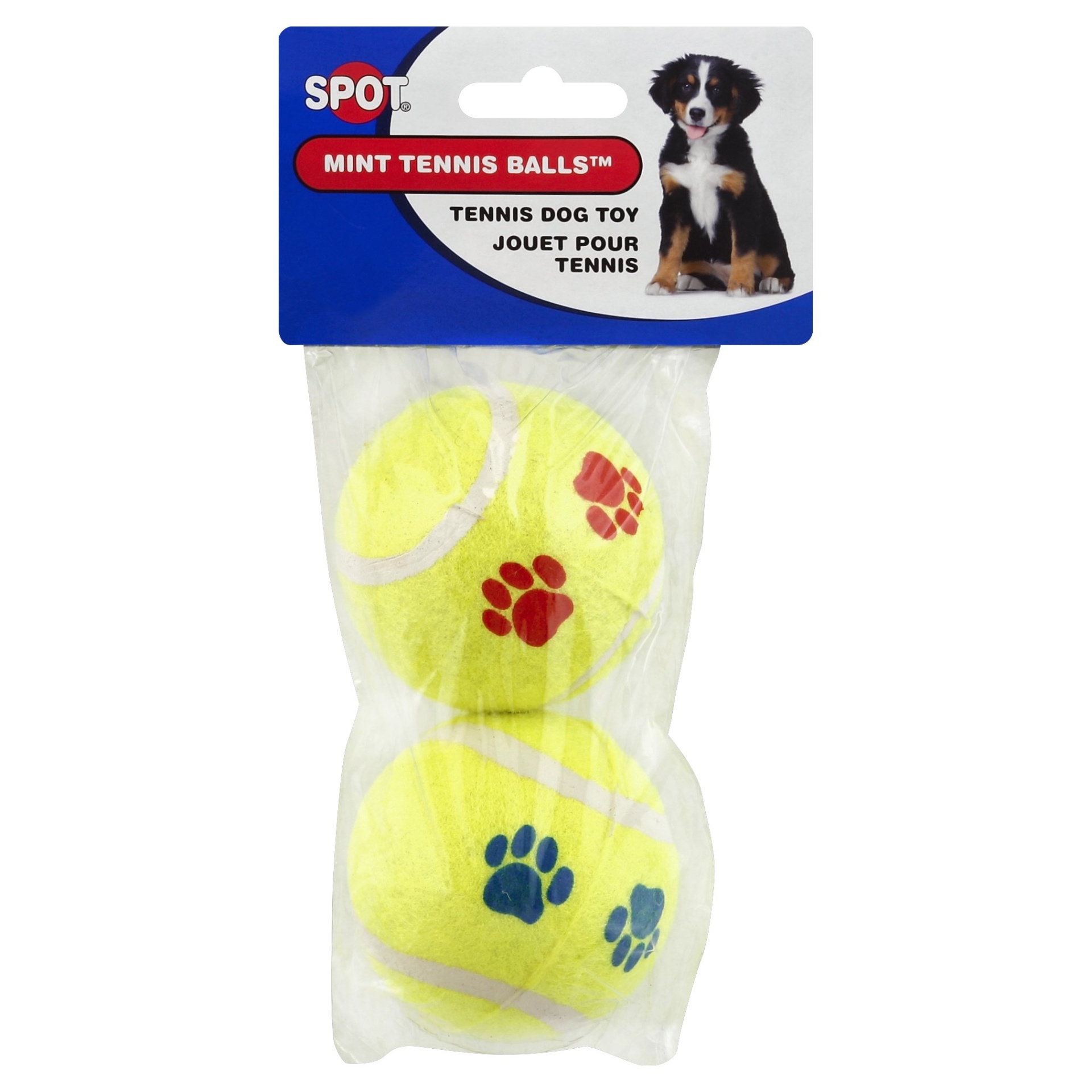 slide 1 of 1, SPOT Dog Toy, Tennis, Mint Tennis Balls, 2 ct