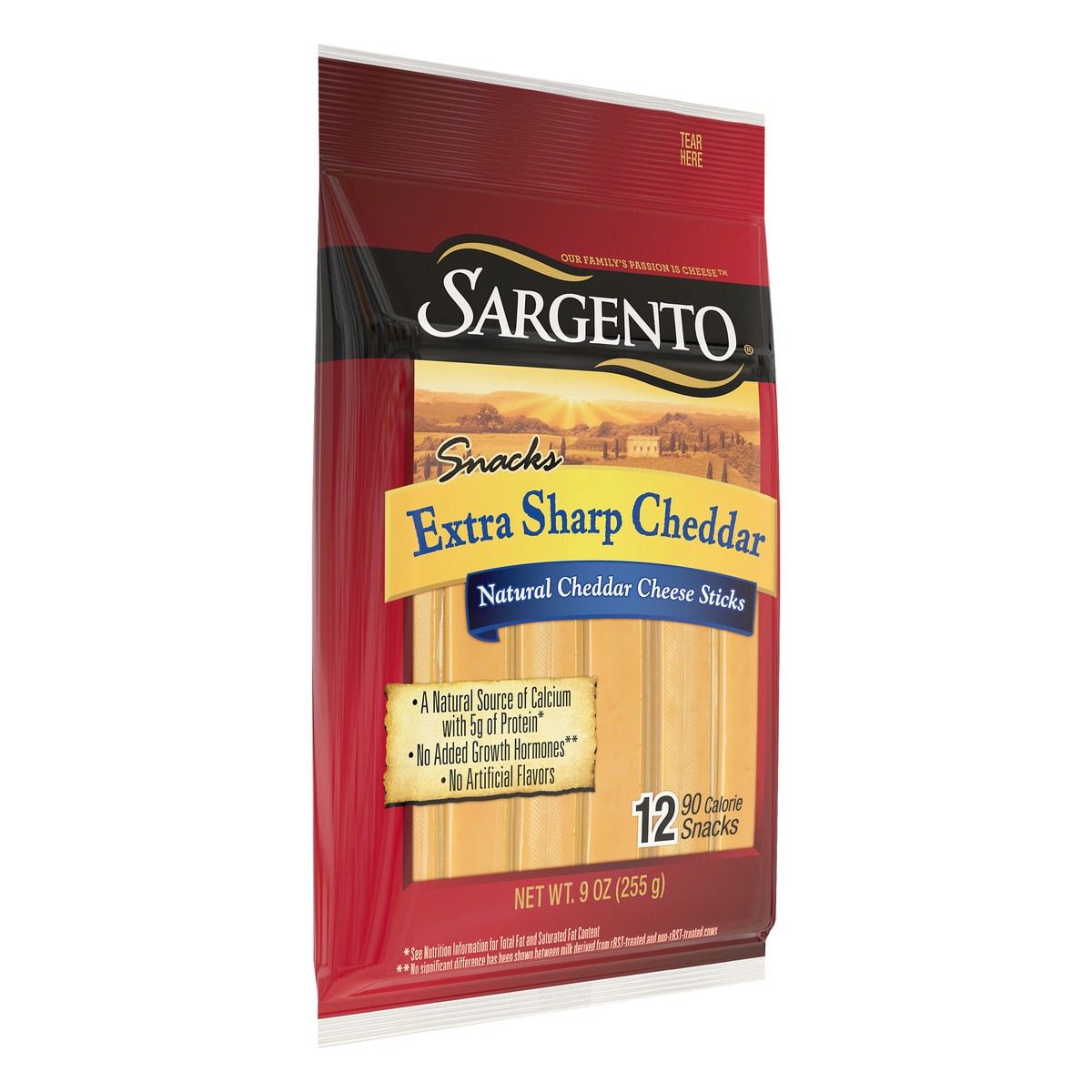 slide 9 of 9, Sargento Snacks Extra Sharp Cheddar Cheese Sticks, 9 oz