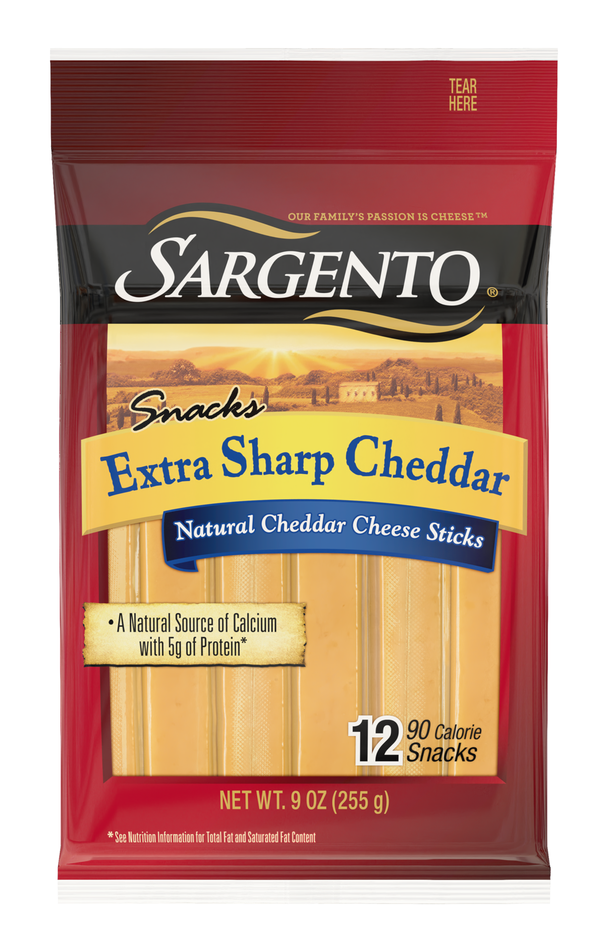 slide 1 of 9, Sargento Snacks Extra Sharp Cheddar Cheese Sticks, 9 oz