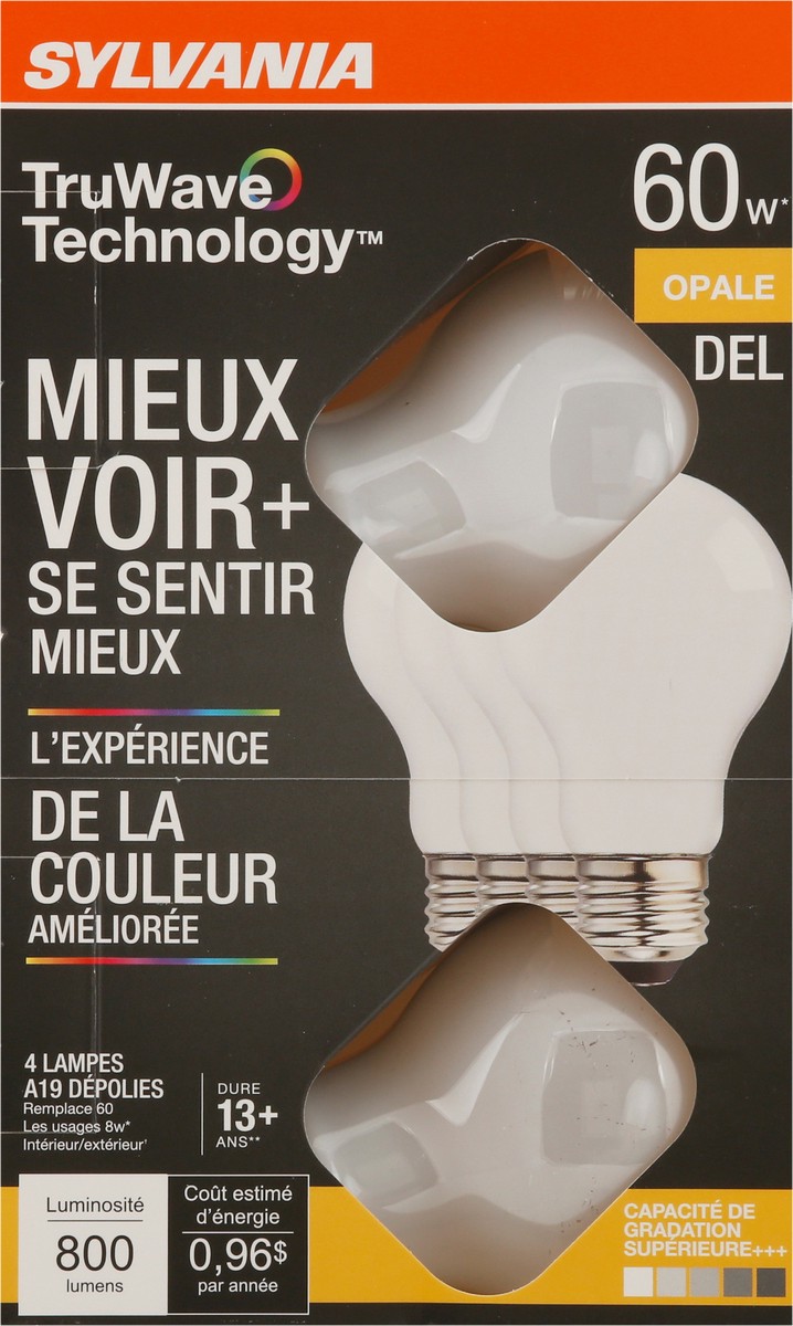 slide 8 of 9, Sylvania 40 Watt White Dimmable, 4 ct