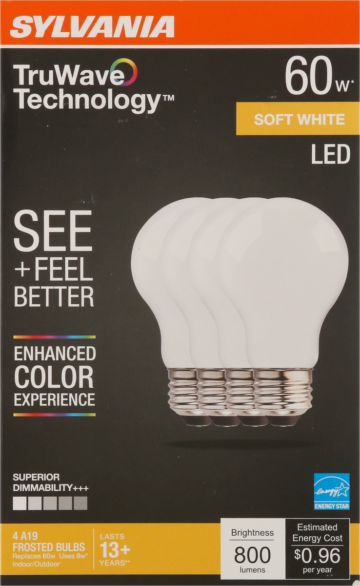 slide 2 of 9, Sylvania 40 Watt White Dimmable, 4 ct